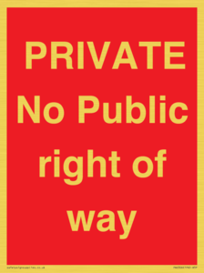 PRIVATE No Public right of way